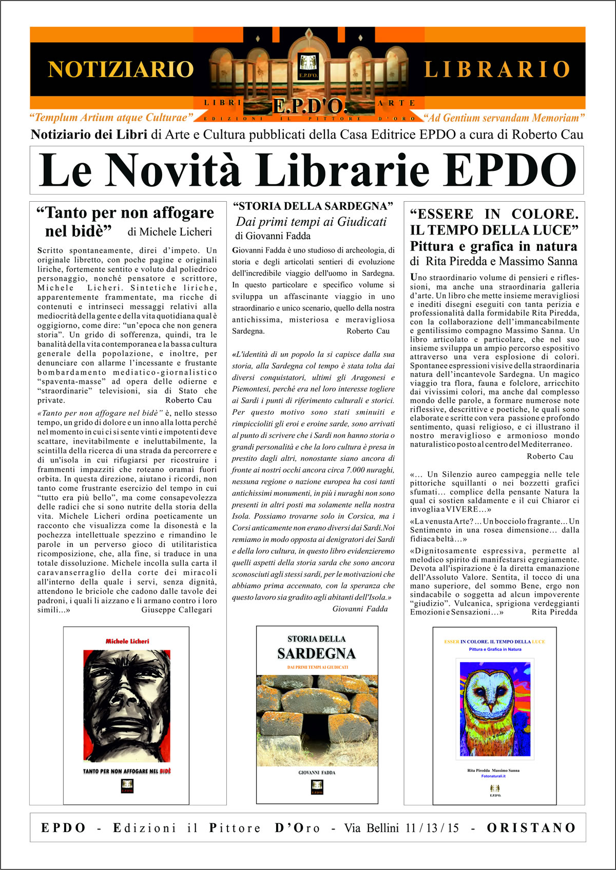 Notiziario Librario EPDO Oristano